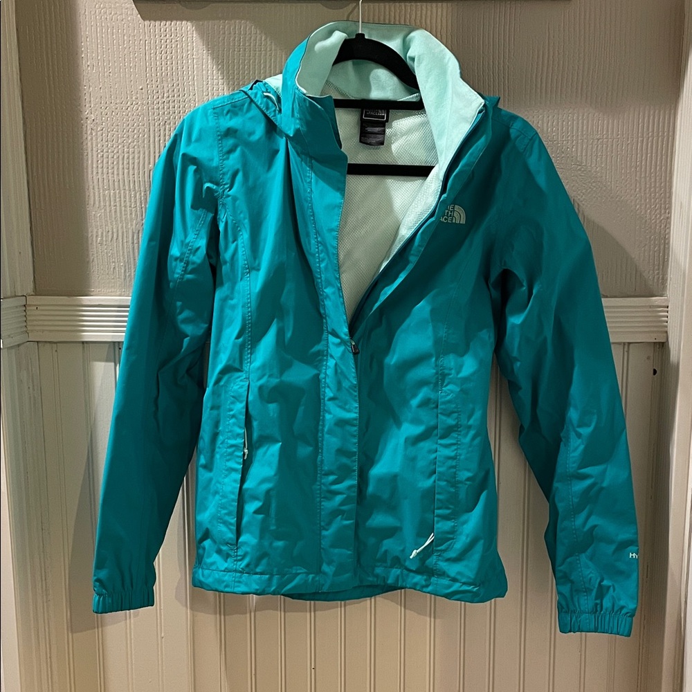 The North Face Turquoise Windbreaker Raincoat